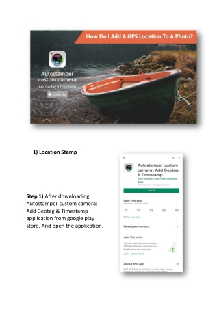 Autostamper custom camera : Add Geotag & Timestamp