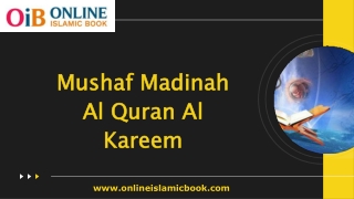 Mushaf Madinah Al Quran al Kareem