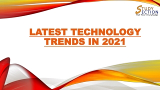 Latest Technology Trends in 2021