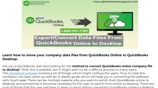 How to Export and Convert QuickBooks Online Data Files to Desktop?