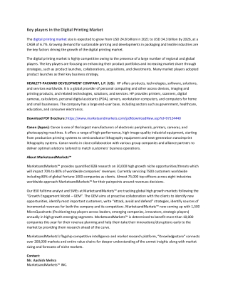 Digital Printing Market