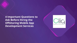 4 important questions to ask before hiring the offshoring mobile app development services