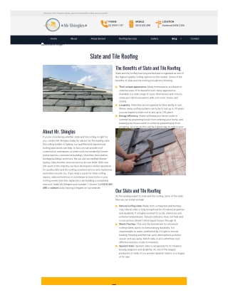 Slate and tile roofing