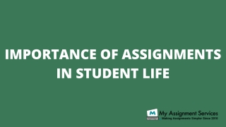 Importance of Assignments In Student Life