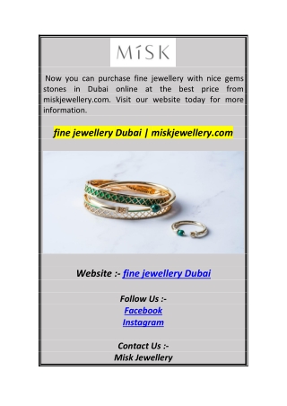 fine jewellery Dubai  miskjewellery.co