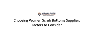 Women's Scrub Bottoms | Aaron & Smith