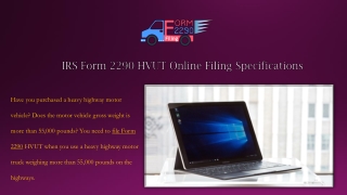 Form 2290 E-File | 2290 Proof Of Payment | Cheapest 2290 E-File