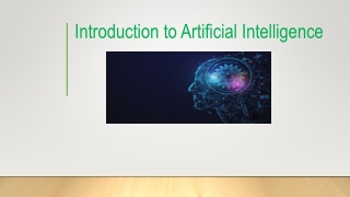 Introduction to Artificial Intelligence