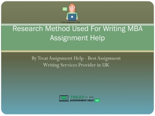 Research Method Used For Writing MBA Assignment Help