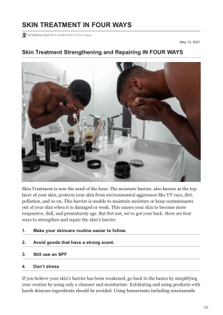 SKIN TREATMENT IN FOUR WAYS - Fyndhere.