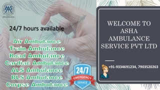 Get low-budget Air Ambulance Service in Patna |ASHA