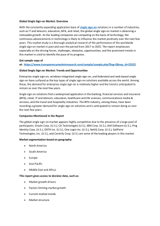 Single Sign-on Market
