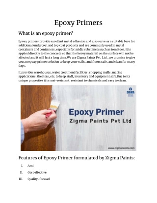 Epoxy Primers