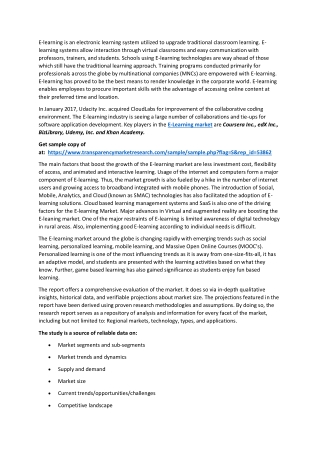 E-learning Market