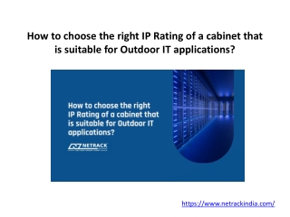 How to choose the right IP Rating of a cabinet that is suitable for Outdoor IT a