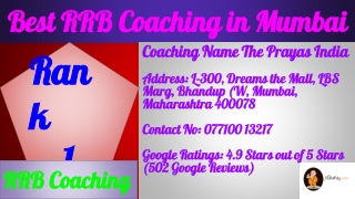 Best RRB Coaching in Mumbai