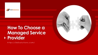 How To Choose a Managed Service Provider