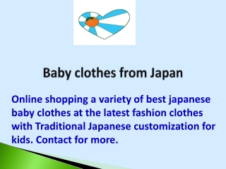 Baby clothes from Japan