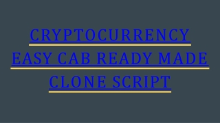 Easy Cab Booking Clone Script - CryptoCurrency Integrations