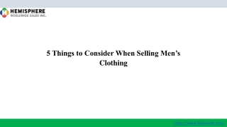 5 Things to Consider When Selling Men’s Clothing