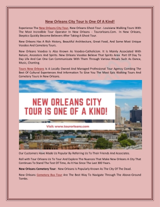 New Orleans City Tour