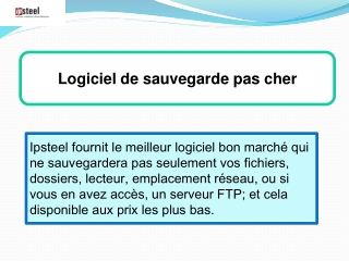 Logiciel de sauvegarde pas cher