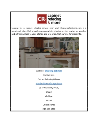 Refacing Cabinets | Cabinetrefacingmi.com
