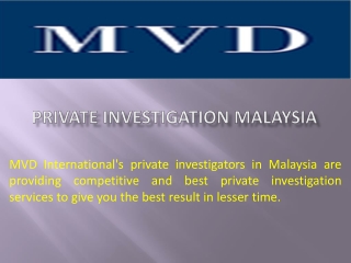 Private Investigation Malaysia