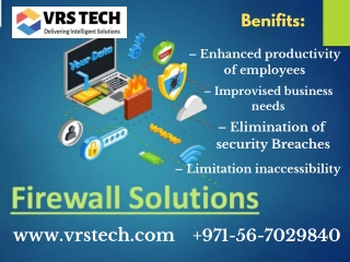Firewall Solutions For Small Business -VRS Technologies