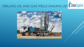 Drilling Oil and Gas Wells Mailing List Providers