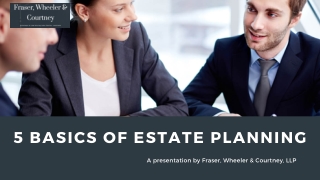 5 basics of estate planning