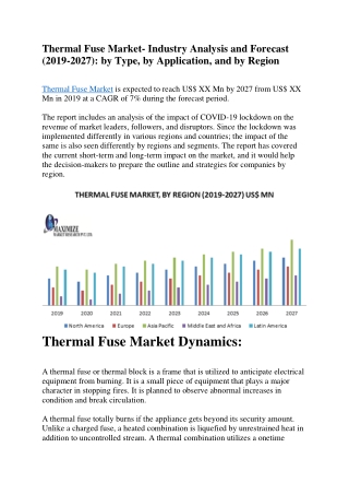 Thermal Fuse Market
