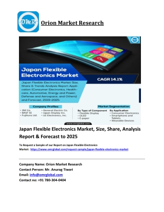 Japan Flexible Electronics Market Trends, Size, Competitive Analysis and Foreca