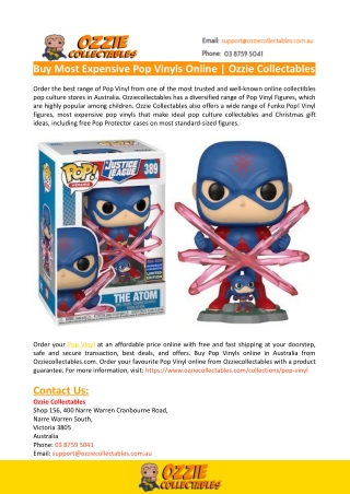 Buy Pop Vinyl Online | OzzieCollectables