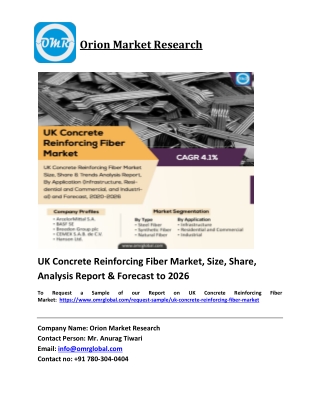 UK Concrete Reinforcing Fiber Market Trends, Size, Competitive Analysis and Fore