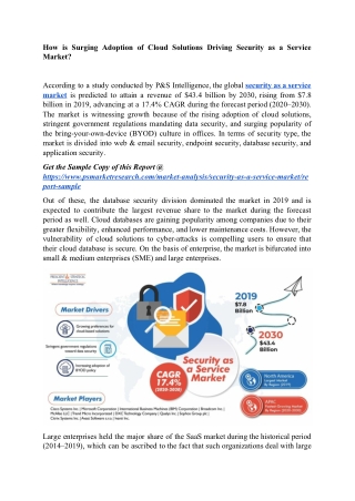 Security as a Service Market Size, Status, Top Players, Trends in Upcoming Years