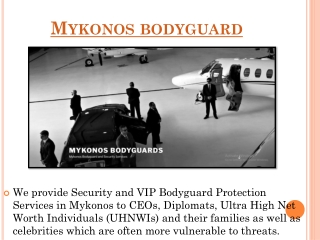 Private security in mykonos