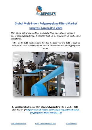Global Melt-Blown Polypropylene Filters Market Insights, Forecast to 2025