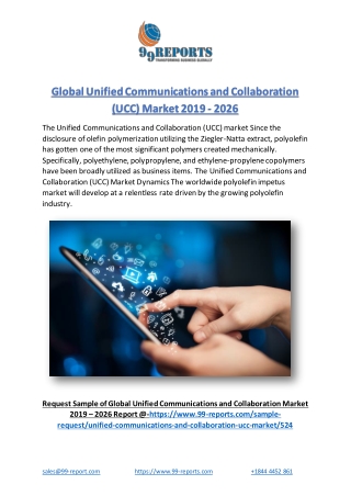Global Unified Communications and Collaboration (UCC) Market 2019 - 2026