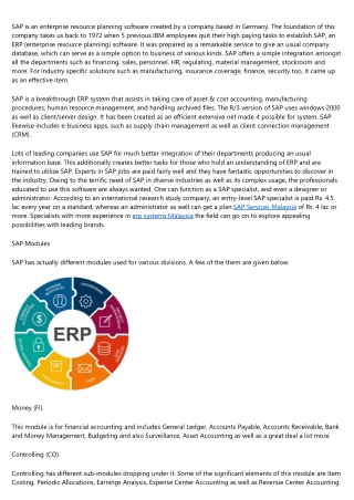 SAP and Its Different Modules