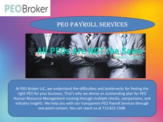 PEO Payroll Services