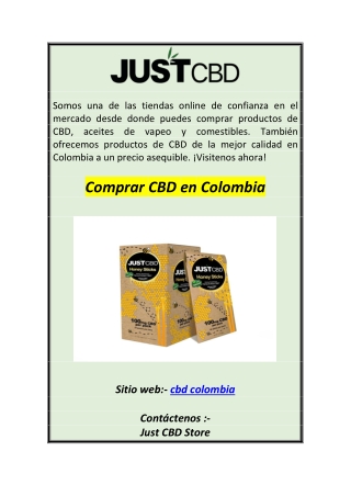 Comprar CBD en Colombi