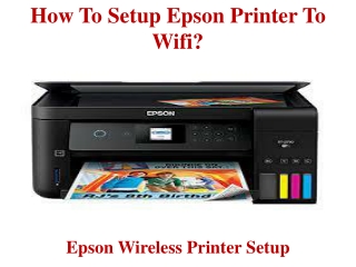 How To Setup Epson Printer to WiFi?