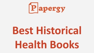 Best Historical Health Books