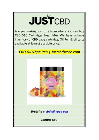 CBD Oil Vape Pen  Justcbdstore.co