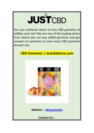CBD Gummies  Justcbdstore.co