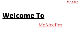 McAfee Antivirus Login Account USA | mcafeepro.com