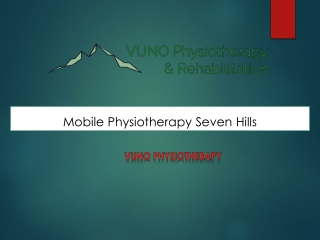 Mobile Physiotherapy Seven Hills