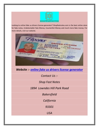 online fake us drivers license generator abhi