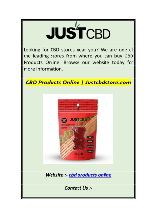 CBD Products Online  Justcbdstore.